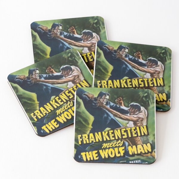 Item preview, Frankenstein meets the Wolf Man vintage horror film  designed and sold by beachcamper.