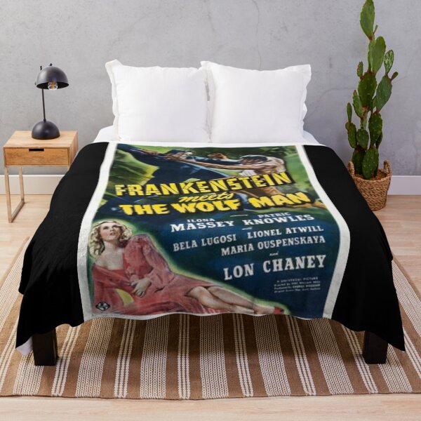 Item preview, Frankenstein meets the Wolf Man vintage horror film  designed and sold by beachcamper.
