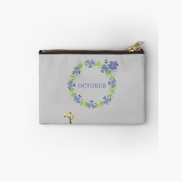 Aperçu de l'œuvre Illustration de la couronne de fleurs d'octobre créée et vendue par SooDesignStudio.