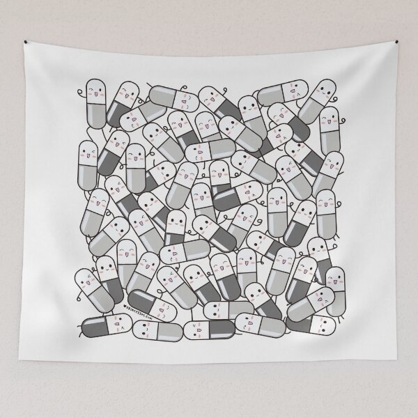 Item preview, cute pills cartoon designed and sold by princessmi-com.