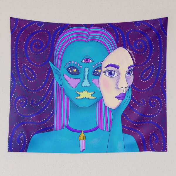 Item preview, Alien Girl designed and sold by AriIllustrates.