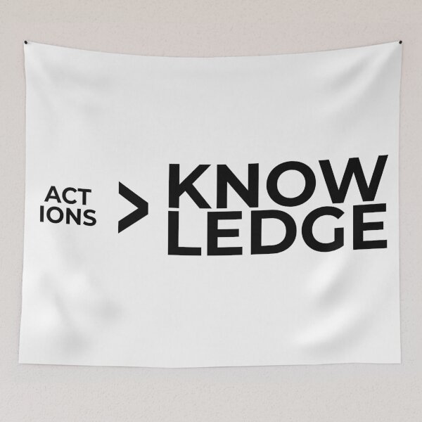 Item preview, actions are greater than knowledge design designed and sold by Roaring Play.
