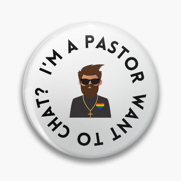 Artikelvorschau, Ich bin Pastor - Weiß, brünett, Bart, Mask entworfen und verkauft von jenhibben.