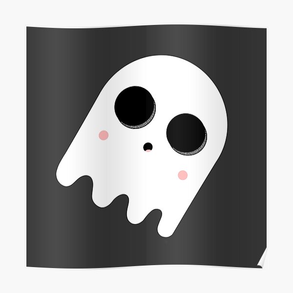 "Flying Cartoon Ghost" Poster for Sale by SkyOfStickers Redbubble