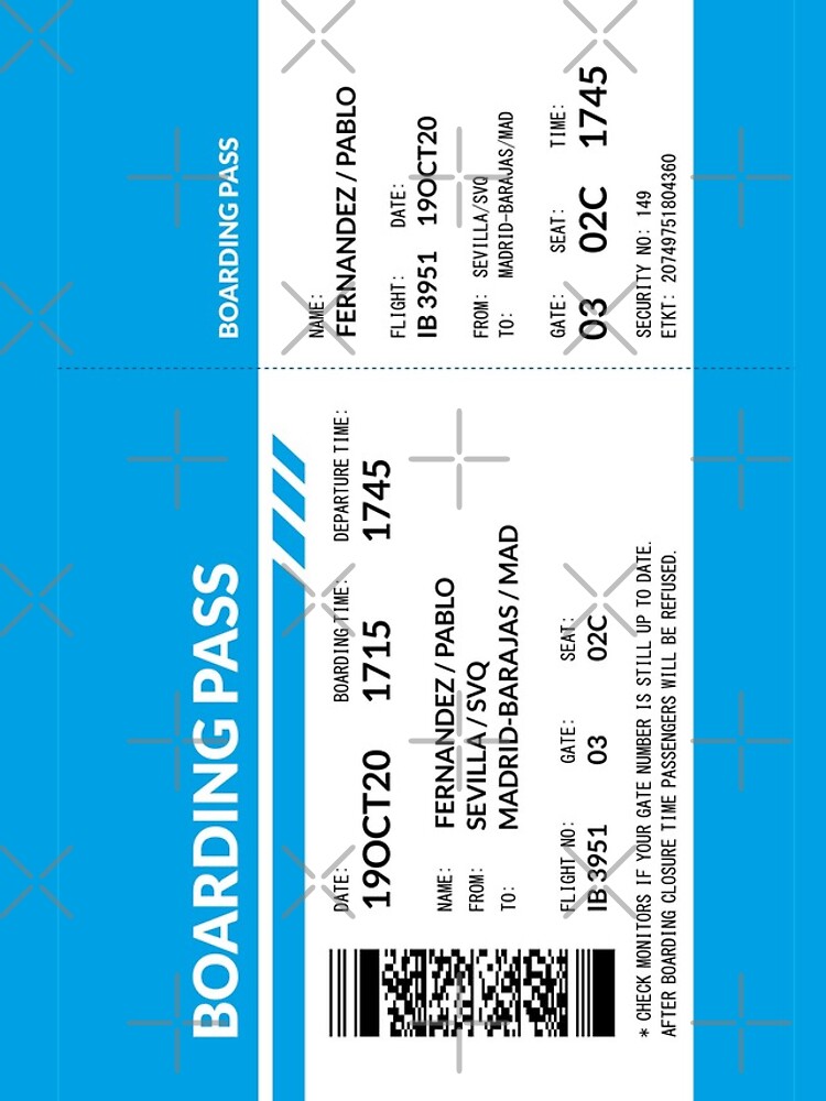 Boarding Pass (blue) by twgcrazy