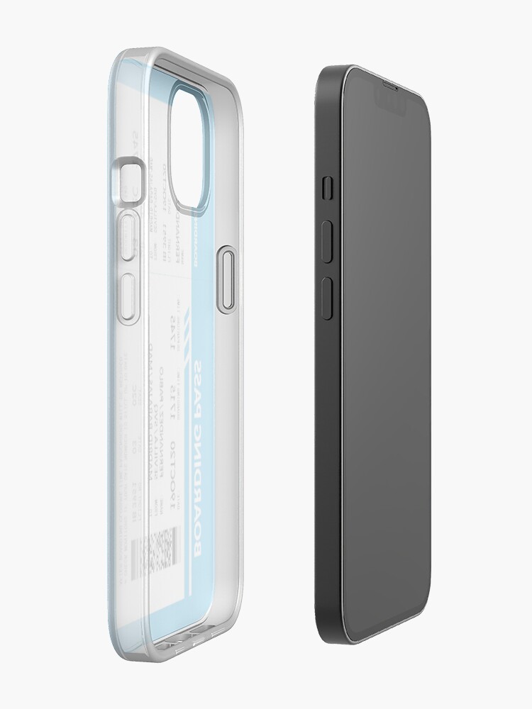 Alternate view of Boarding Pass (blue) iPhone Case