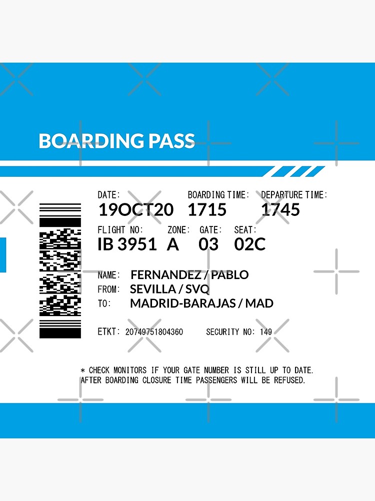 Boarding Pass (blue) by twgcrazy