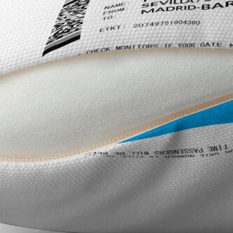 Alternate view of Boarding Pass (blue) Throw Pillow