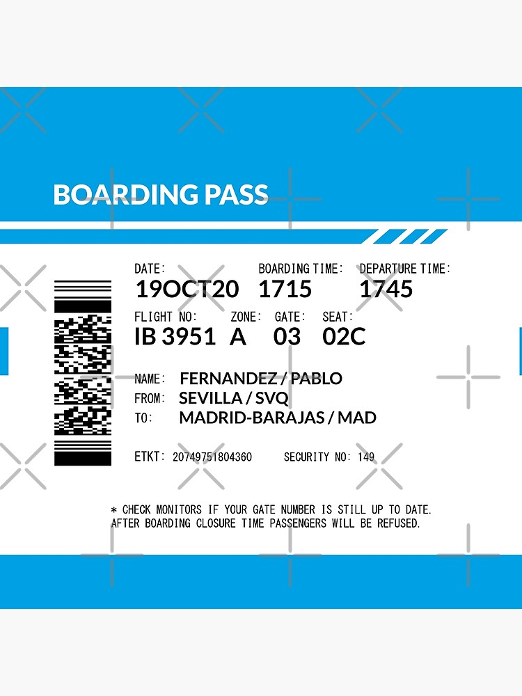 Boarding Pass (blue) by twgcrazy