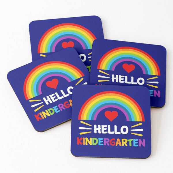 Item preview, Hello Kindergarten Student Teacher Back To School Rainbow designed and sold by StudioTina.