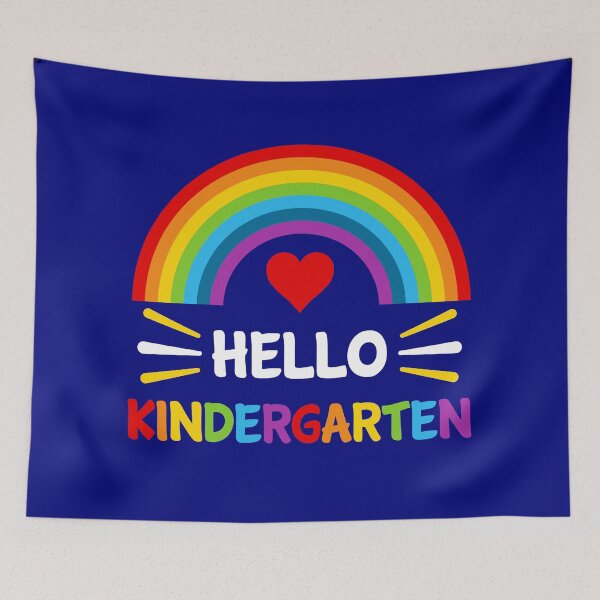 Item preview, Hello Kindergarten Student Teacher Back To School Rainbow designed and sold by StudioTina.