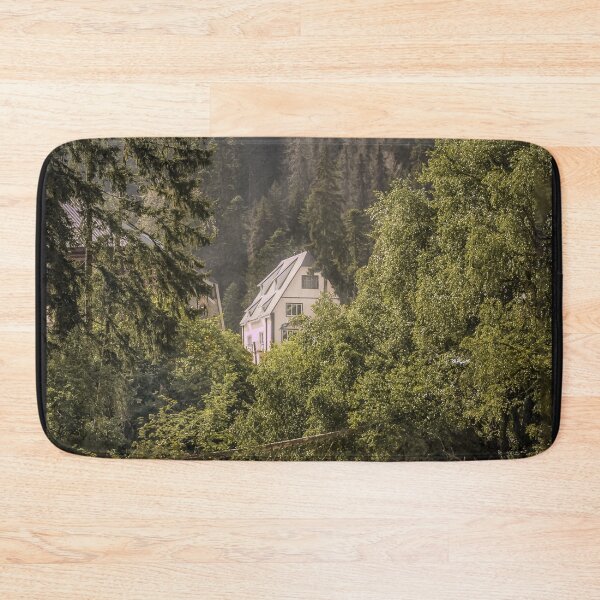 Item preview, Beautiful view on mountain river and house designed and sold by Svetlana Korneliuk.