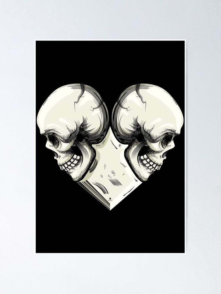 Skulls Heart Love