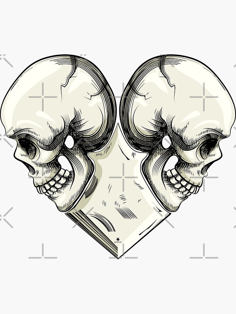 Skulls Heart Love