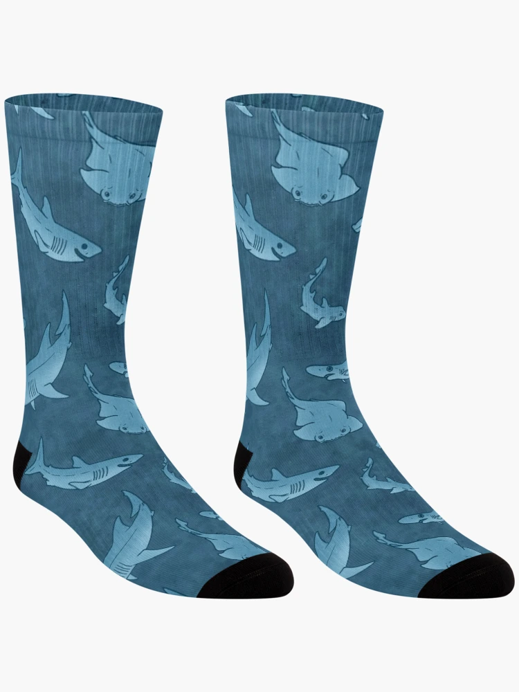 Thumbnail 3 of 5, Socks, Shark Week designed and sold by RaspberryMoon.