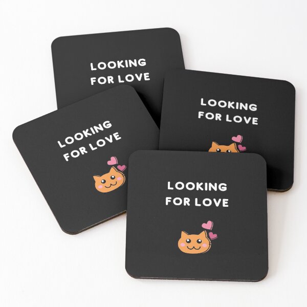 Item preview, Looking for Love Cat with Hearts Merch Gift designed and sold by Mint Magic.