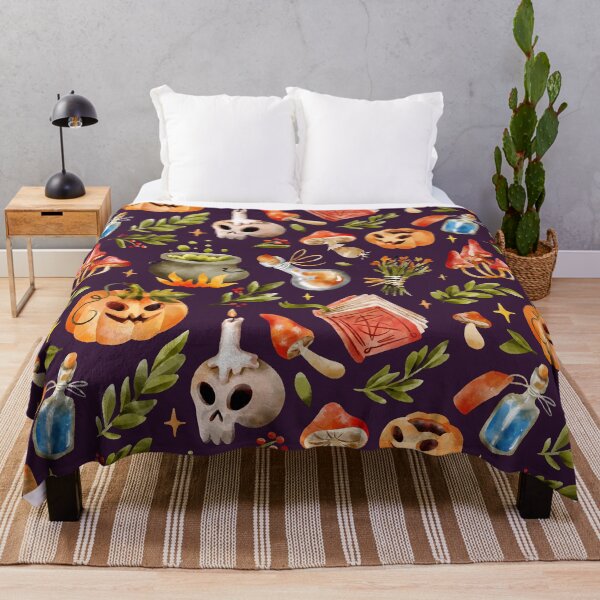 Item preview, Cute Halloween Elements Realistic Pattern designed and sold by MnEmzStudio.