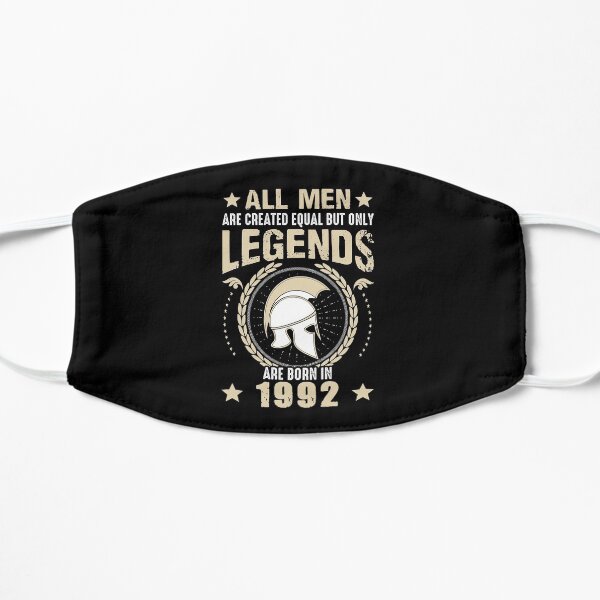 All Man Are Equal Legends Are Born In 1992 Flat Mask