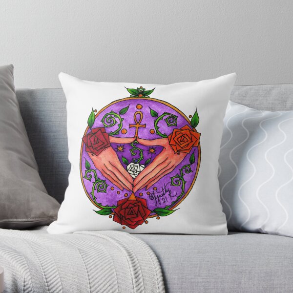 Rose Gate Womb Throw Pillow