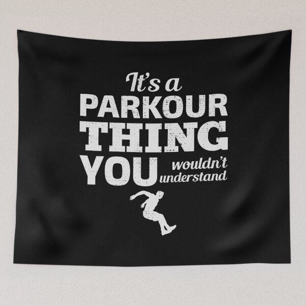 Item preview, Parkour Free Running Runner Traceur Funny Saying designed and sold by CuteDesigns1.