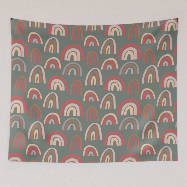 Item preview, Boho Handdrawn Rainbow Pattern designed and sold by maecases.