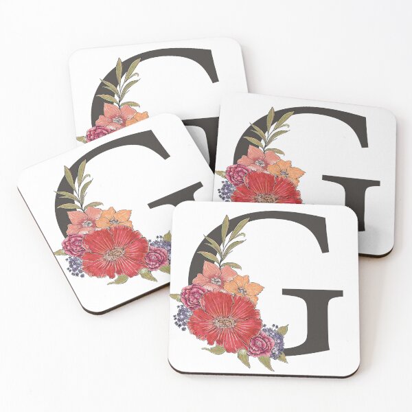 Item preview, Monogram Letter G with Flowers designed and sold by Gintare Mazeikyte.