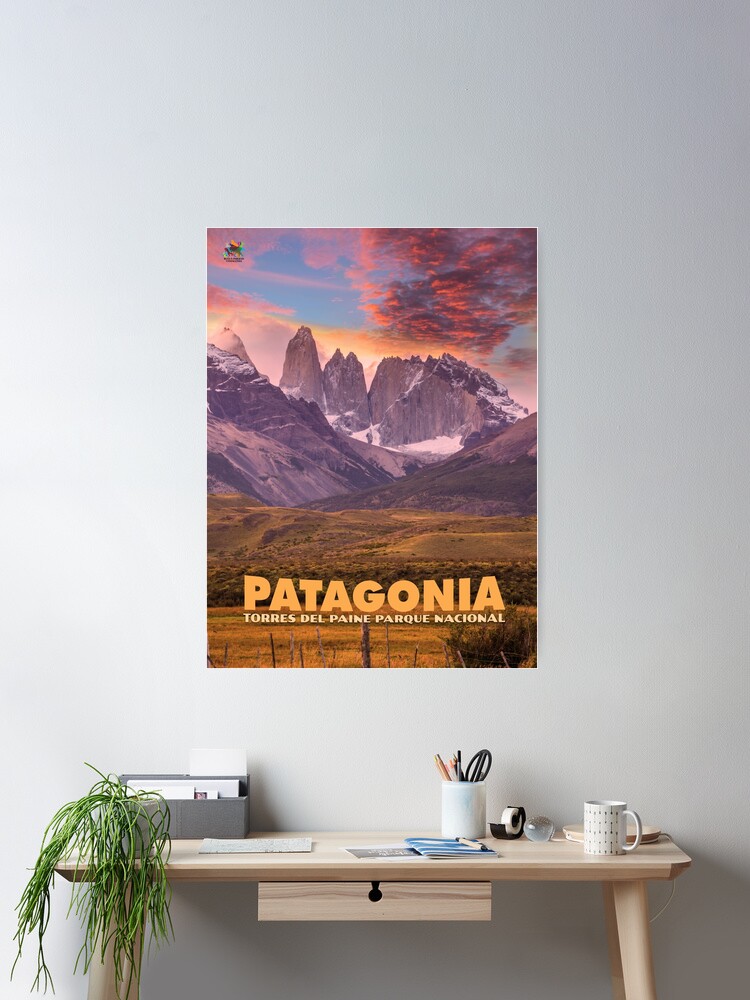 Thumbnail 2 of 3, Poster, Vintage-Style Patagonia Travel Poster designed and sold by travelwitheric.