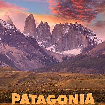 Artwork thumbnail, Vintage-Style Patagonia Travel Poster by travelwitheric