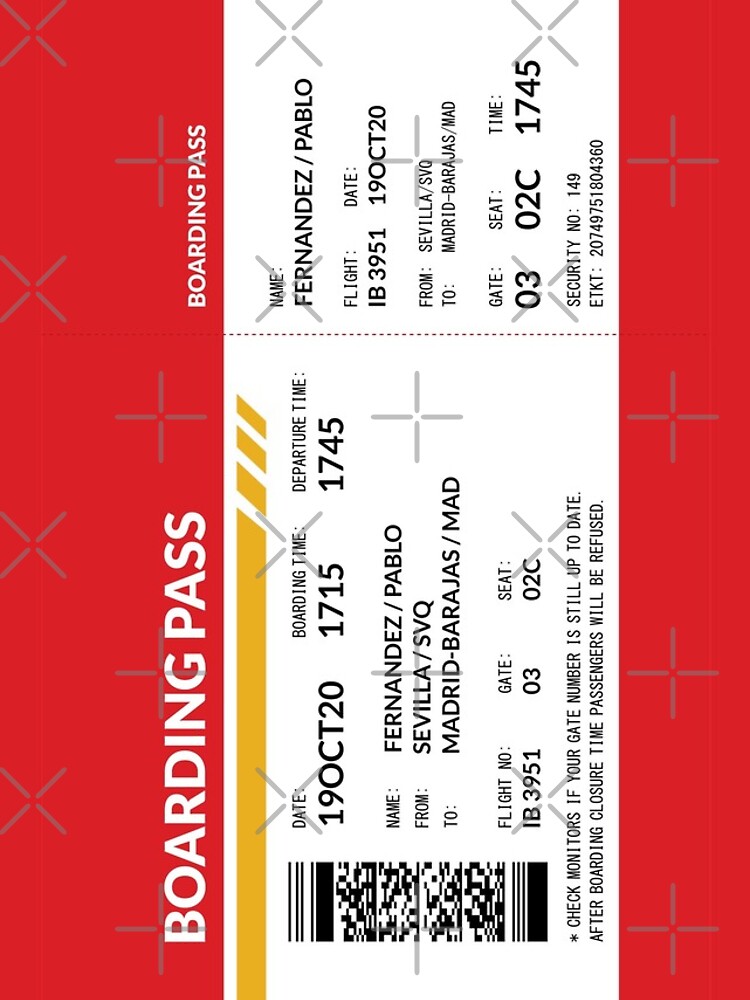 Boarding Pass (red) by twgcrazy