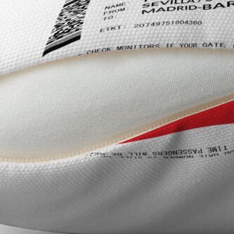 Alternate view of Boarding Pass (red) Throw Pillow