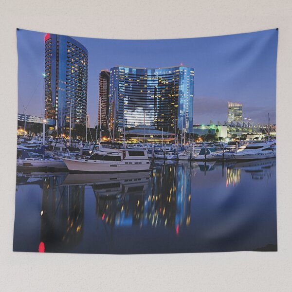 Item preview, San Diego Bay Marina Sunset California designed and sold by Piper-Deals.