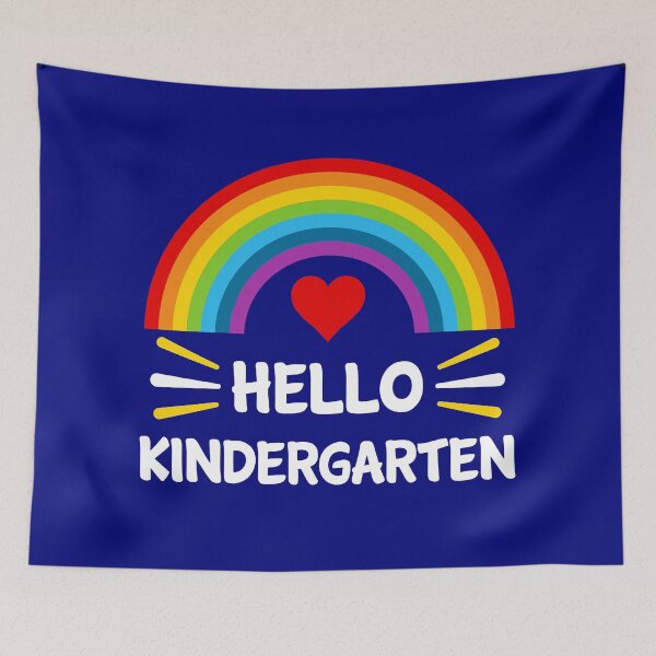 Item preview, Hello Kindergarten Students Teachers Back To School Rainbow designed and sold by StudioTina.