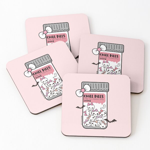 Item preview, chill pills cute skull cartoon designed and sold by princessmi-com.