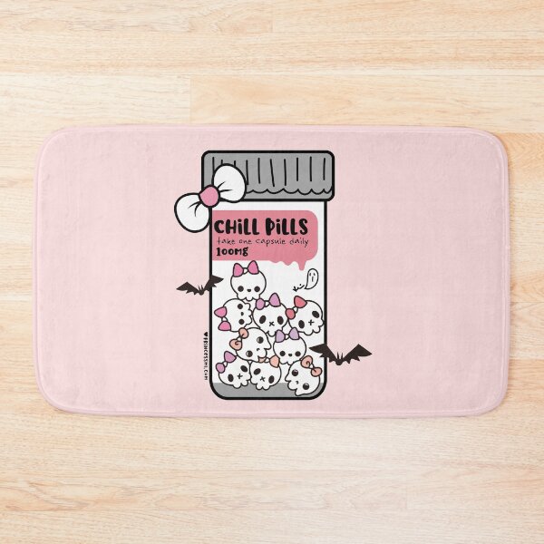 Item preview, chill pills cute skull cartoon designed and sold by princessmi-com.