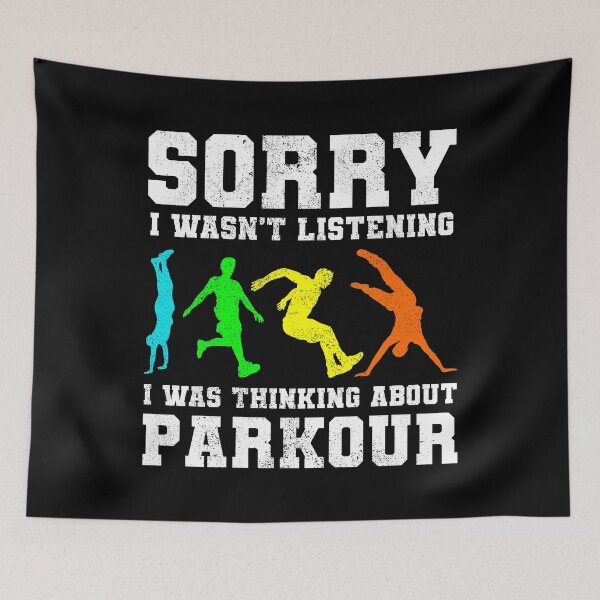 Item preview, Parkour Free Running Runner Traceur Funny Saying designed and sold by CuteDesigns1.