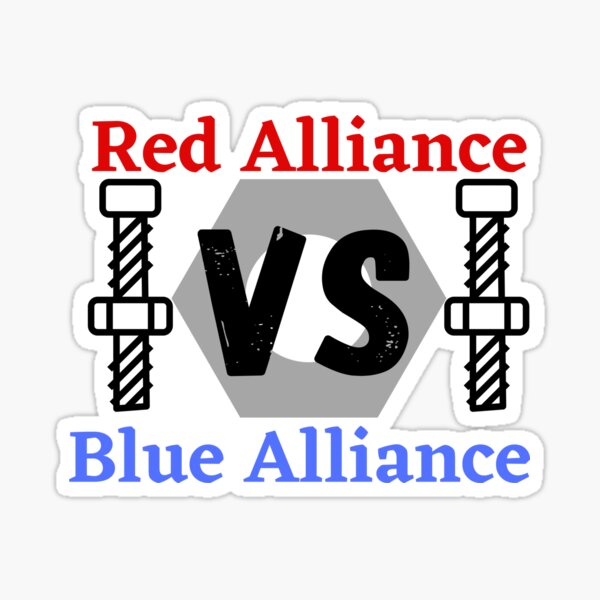 Vista previa del artículo con la obra «Alianza roja vs alianza azul / diseño FTC / diseño FRC», diseñado y vendido por MeerkatTeeCo.
