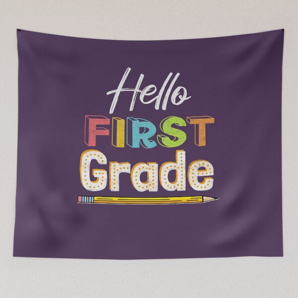 Item preview, Hello First Grade at School designed and sold by FontGraphics.