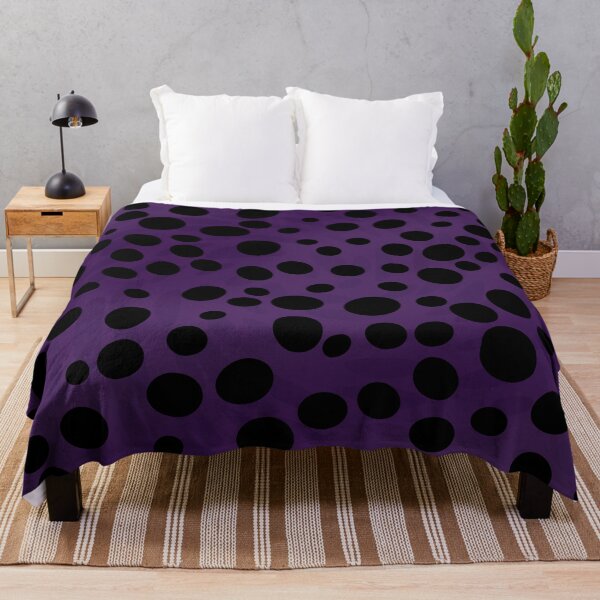 Item preview, Black random dots on purple background designed and sold by BLMcreations.