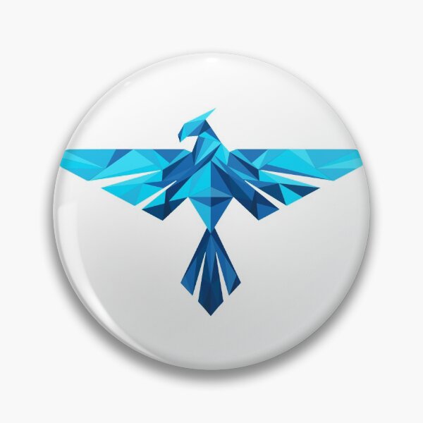 Item preview, Geometric Blue Phoenix designed and sold by RoseBloodCat.