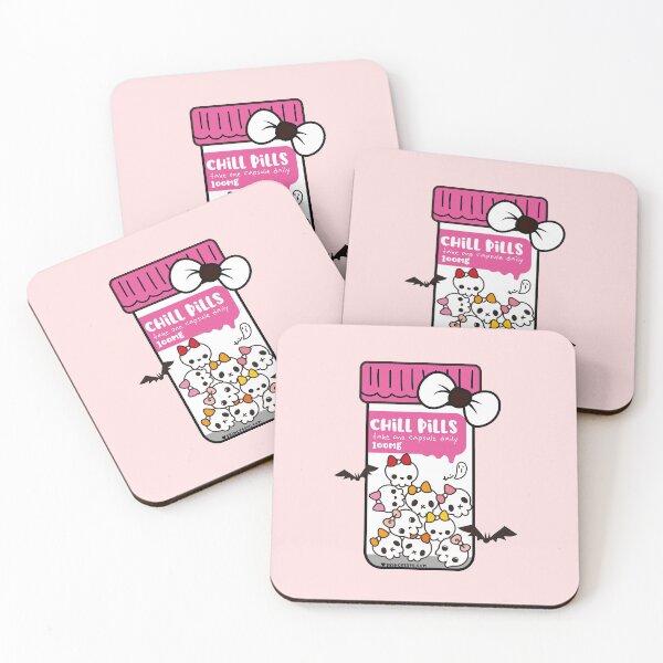Item preview, chill pills cute skull cartoon designed and sold by princessmi-com.