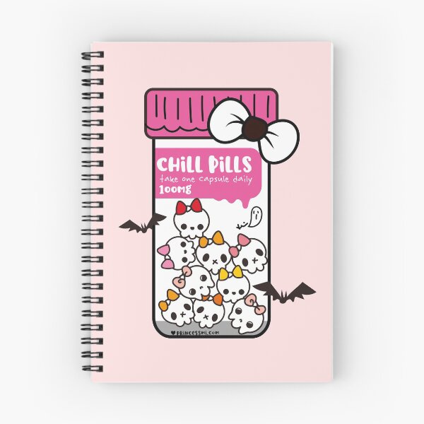 Item preview, chill pills cute skull cartoon designed and sold by princessmi-com.