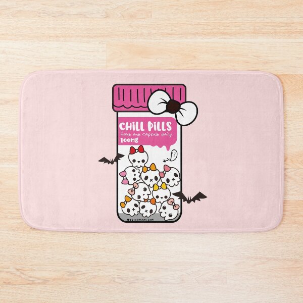 Item preview, chill pills cute skull cartoon designed and sold by princessmi-com.