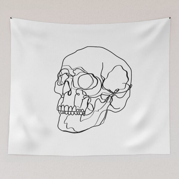 Item preview, Line art skull designed and sold by guaka-molly.