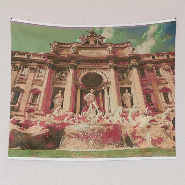 Item preview, Trevi Fountain Rome in the afternoon designed and sold by imagine-ai.
