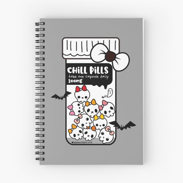 Item preview, chill pills cute skull cartoon designed and sold by princessmi-com.
