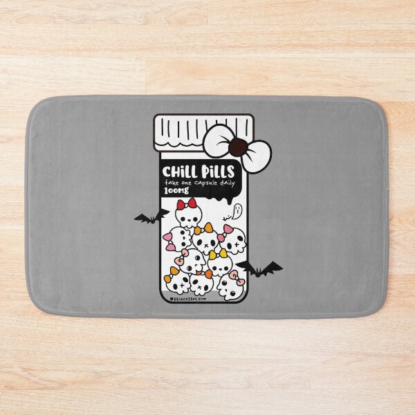 Item preview, chill pills cute skull cartoon designed and sold by princessmi-com.
