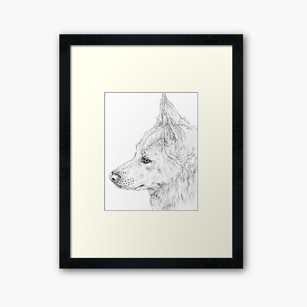Ink Dog Framed Art Print