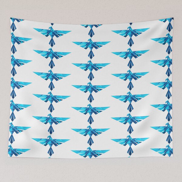 Item preview, Geometric Blue Phoenix designed and sold by RoseBloodCat.