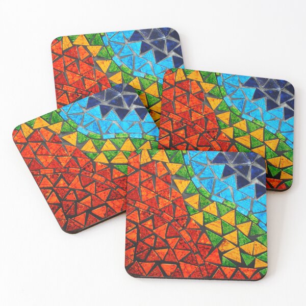 Item preview, Colorful Abstract Triangle Tile Mosaic Pattern designed and sold by CherryDamzel.