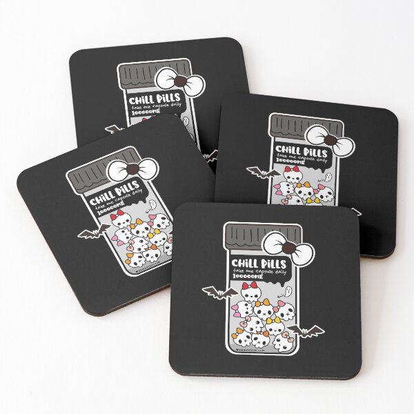 Item preview,  chill pills cute skull cartoon designed and sold by princessmi-com.